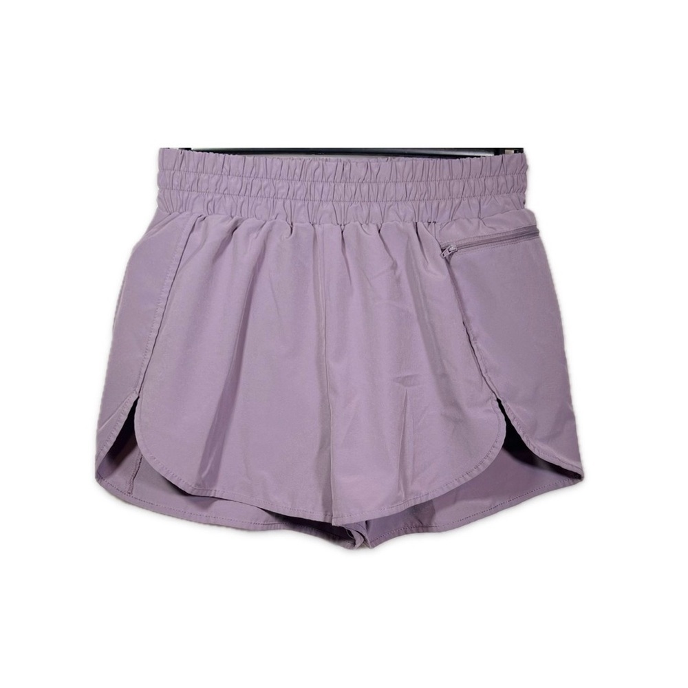 Blooming Jelly Light Purple Women’s Athletic Running Shorts Size L Quick-Dry